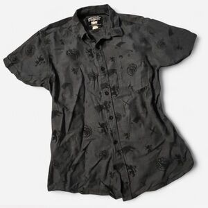 Game of Thrones HBO Charcoal House Sigels Short Sleeve Button Down, Jrs Medium